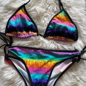 Rainbow 🌈 an Black Brazilian Bikini